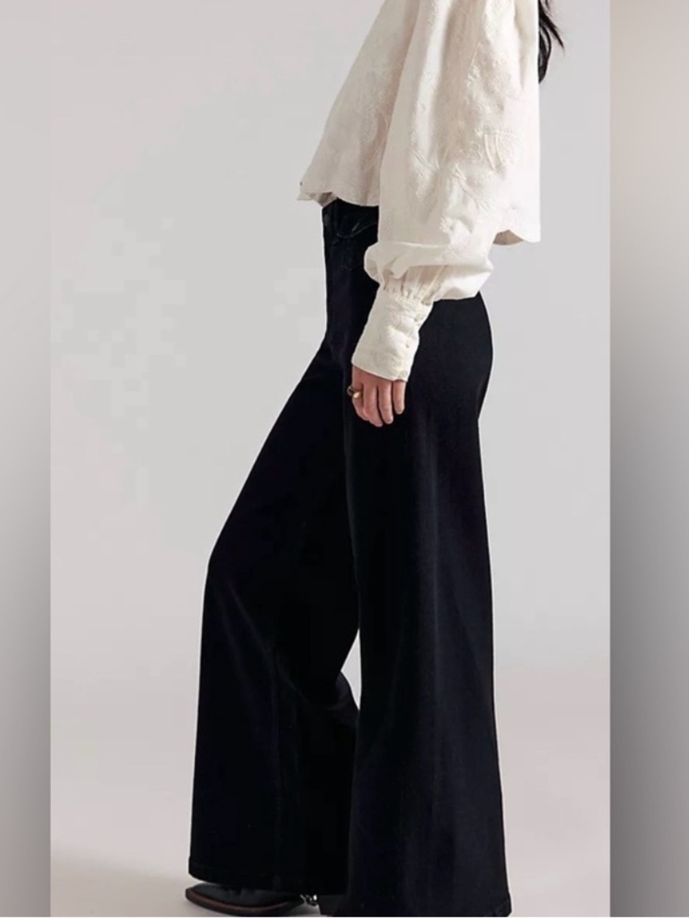 Free People We The Free Kellee High-Rise Palazzo Jeans - Picture 3 of 14